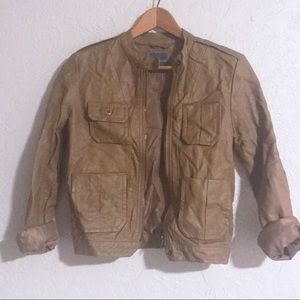 Pleather Caramel Jacket!